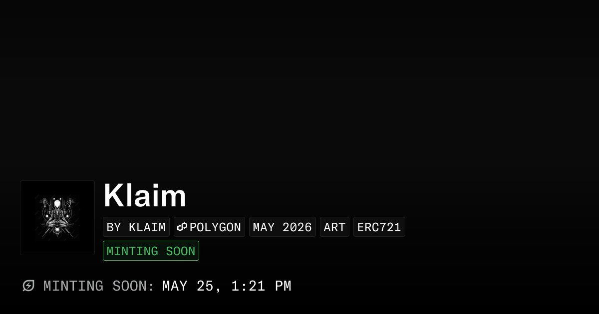 Malaikasinghkh's tweet photo. Insider Alert ⚠️

Mint this NFT before it’s too late. This comes from a big insider project that only a few people know about. The mint price is just $1 on Polygon. 

Mint here:  https://t.co/b10J4wdSnw

Potential benefit: Your $1 could turn into $100 or even more in the future. https://t.co/Ktx4d31Dlh