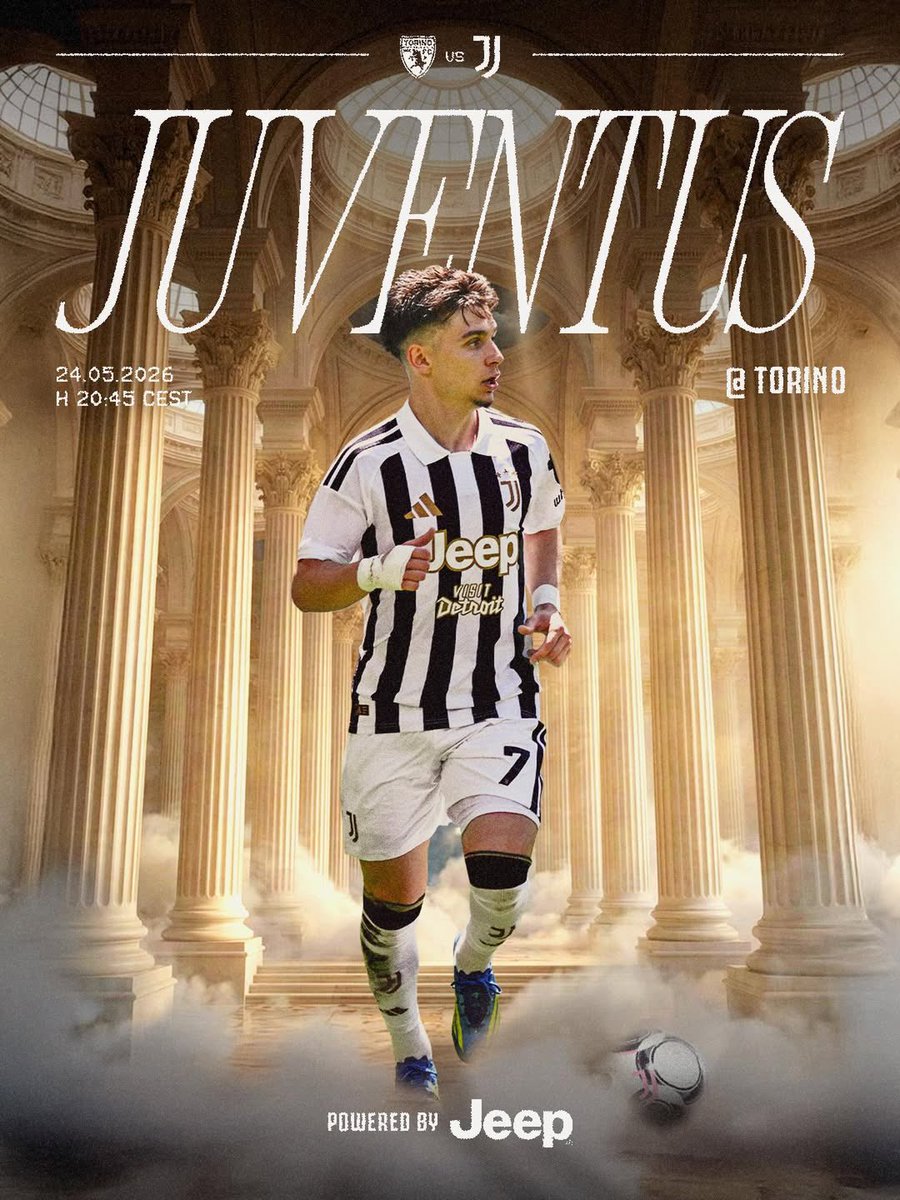 JuventusJFN's tweet photo. FINAL MATCH OF THE SEASON ⚪️⚫️

⚽️ Torino v Juventus
⏰ 20:45 CEST
🏟️ Stadio Olimpico Grande Torino  
🏆 Serie A

#ToroJuve https://t.co/SxoG0s2mN1