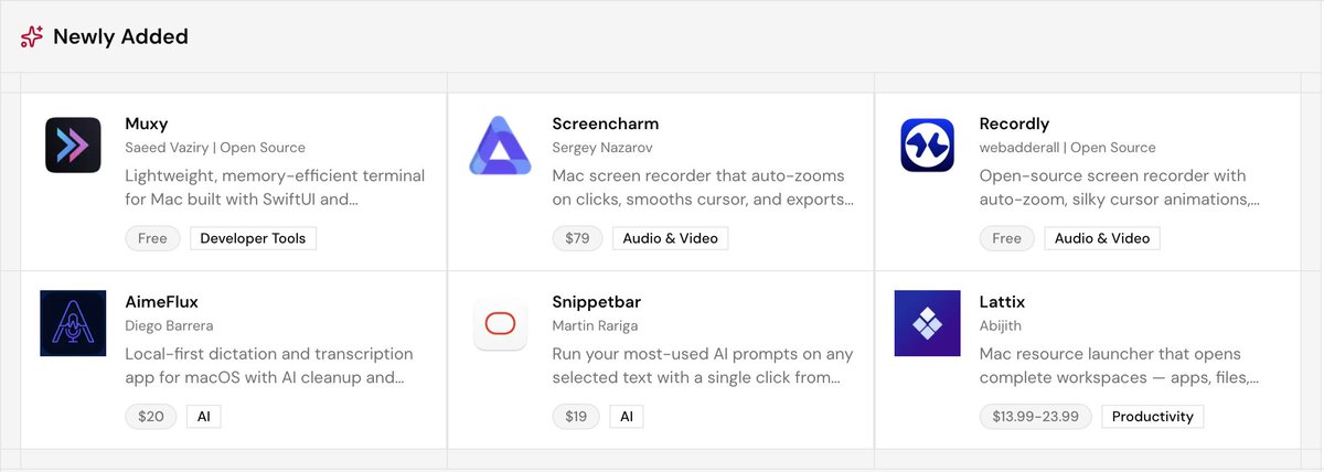 KeshavXDev's tweet photo. Added some new products to the directory,

manually adding and curating them one by one is actually harder then i imagined https://t.co/yZrgHP5NGk