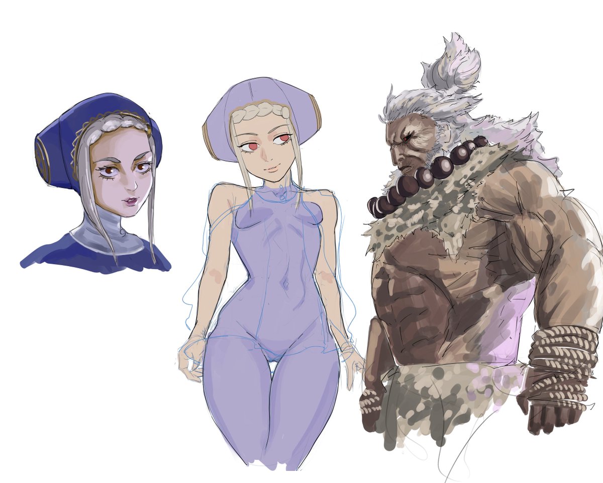 dassun168's tweet photo. some ingrid sketching. and akuma lol https://t.co/L7AALckt5Y