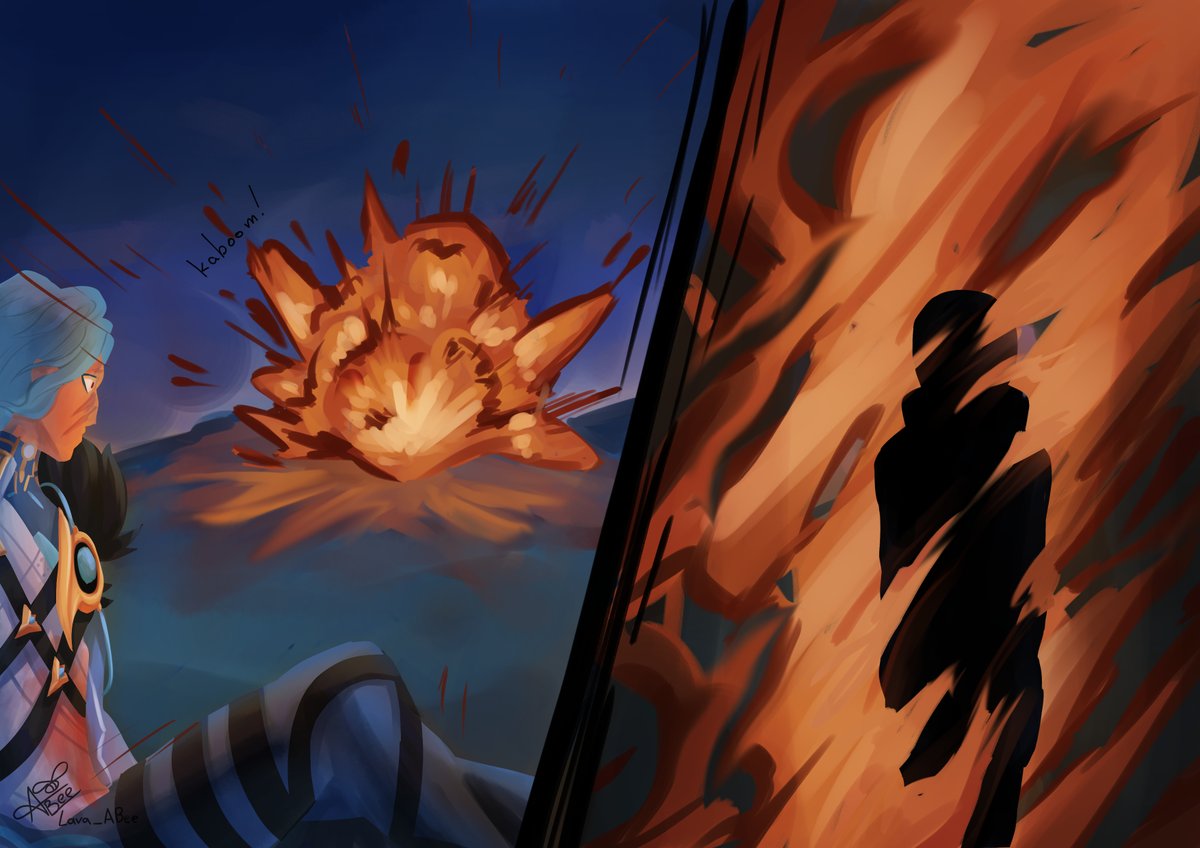 lava4_annbee's tweet photo. What if Teyvat got another decender.
I gave Dottore a friend :D
#dottore #genshinimpact #oc https://t.co/GmY85OZeC4
