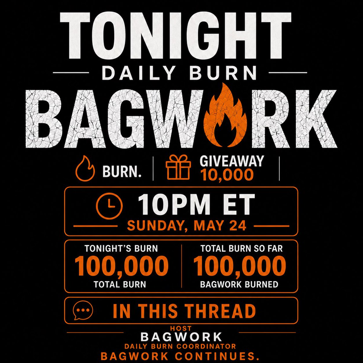 Bagwork Daily Burn Coordinator tweet media