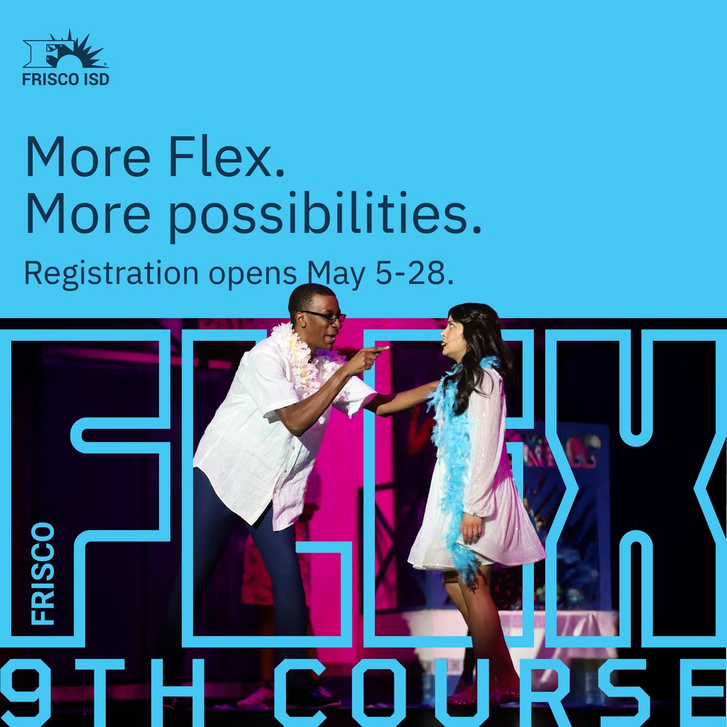 LHSRedhawks's tweet photo. Still need flexibility in your schedule?

There’s only 4 days left to sign up for Frisco Flex 9th courses! Whether you’re double-blocked for athletics or fine arts, Frisco Flex gives you the chance to stay on track or try something new.

Get started at https://t.co/K2w54nwjBU. https://t.co/DtiFM4oB0H