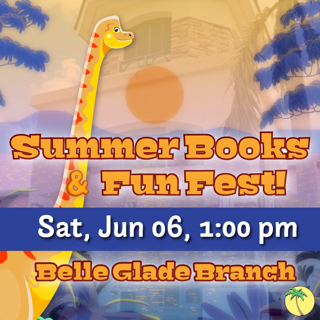 pbclibrary's tweet photo. Dig into reading at our annual summer reading kickoff event! Enjoy book readings, shaved ice, face painting and fun games. Don't forget to grab your free book! Hosted by the Children's Services Council of PBC.

#PBCLibrary #Library #SummerReadingChallenge #Summer #Kids https://t.co/m94HOUXFSX