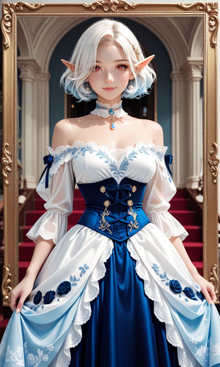 BloMorgane's tweet photo. The elegant Vibora, the cute Femboy Felicia, the pretty Umamusume Morgane (my OC) and the silvered hair elf Violet,
outfit inspiration by @AliceLavli 
#Vibora #Felicia #Morgane #Violet https://t.co/gnEgzWI6Sm