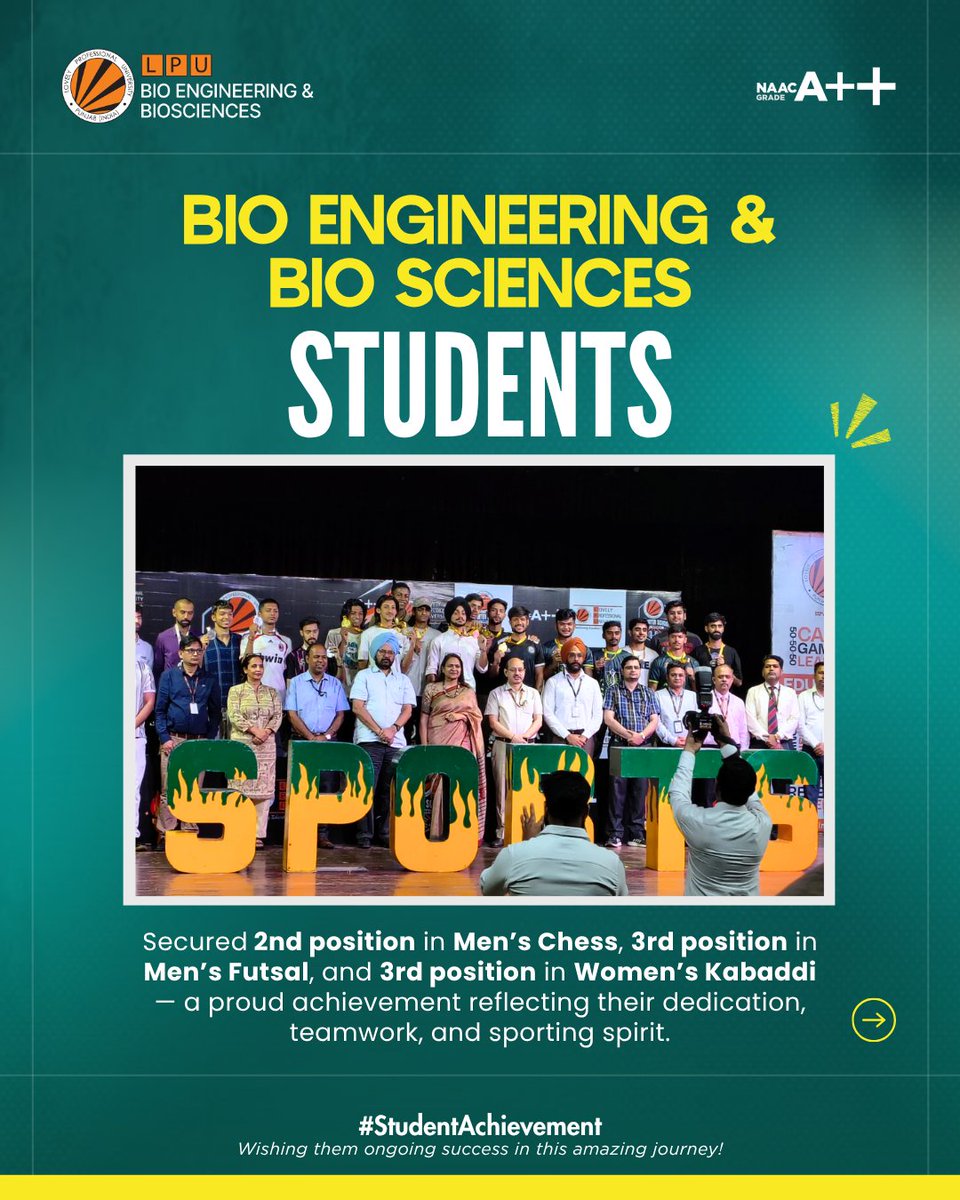 LPU School of Bio Engineering and Biosciences tweet media