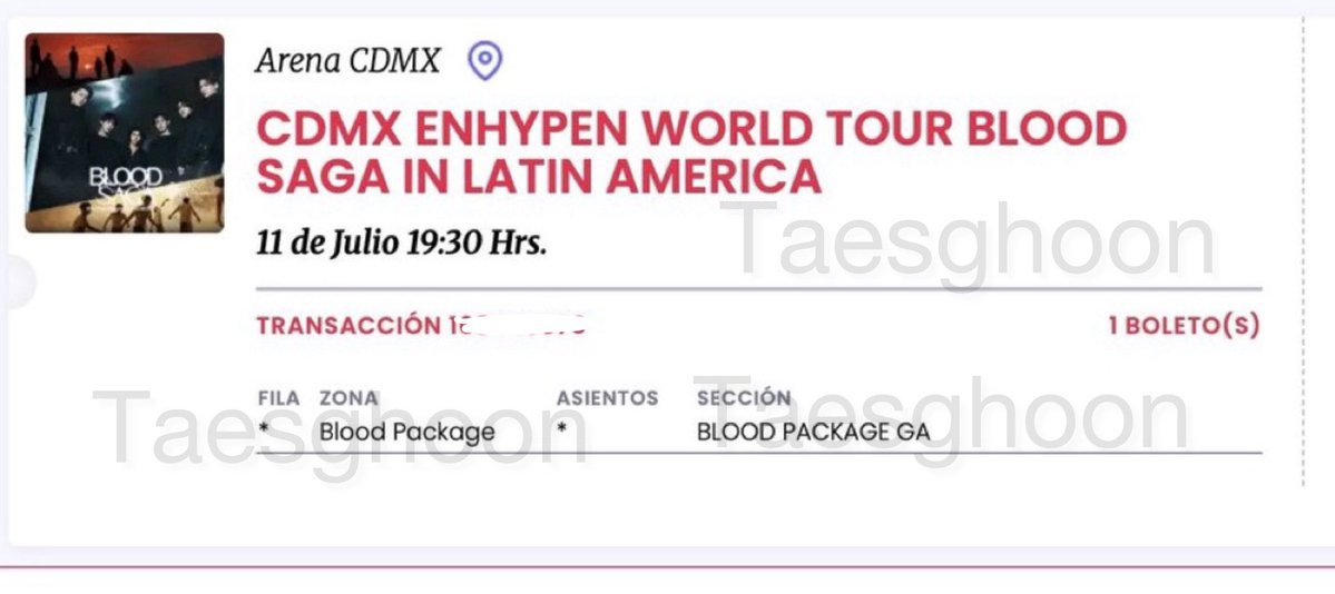 taesghoon's tweet photo. Wts ENHYPEN Blood saga tour ticket 
Vendo 1 boleto para ENHYPEN blood saga tour

1x Mexico City July 11 Day 1 / Julio 11 día 1

- need to pick up ticket in person ( will send all needed information to be able to pick up)
- Can send any proof
-qyop obo 

#enhypen #wtsenhypen https://t.co/RSqN1hLYYG