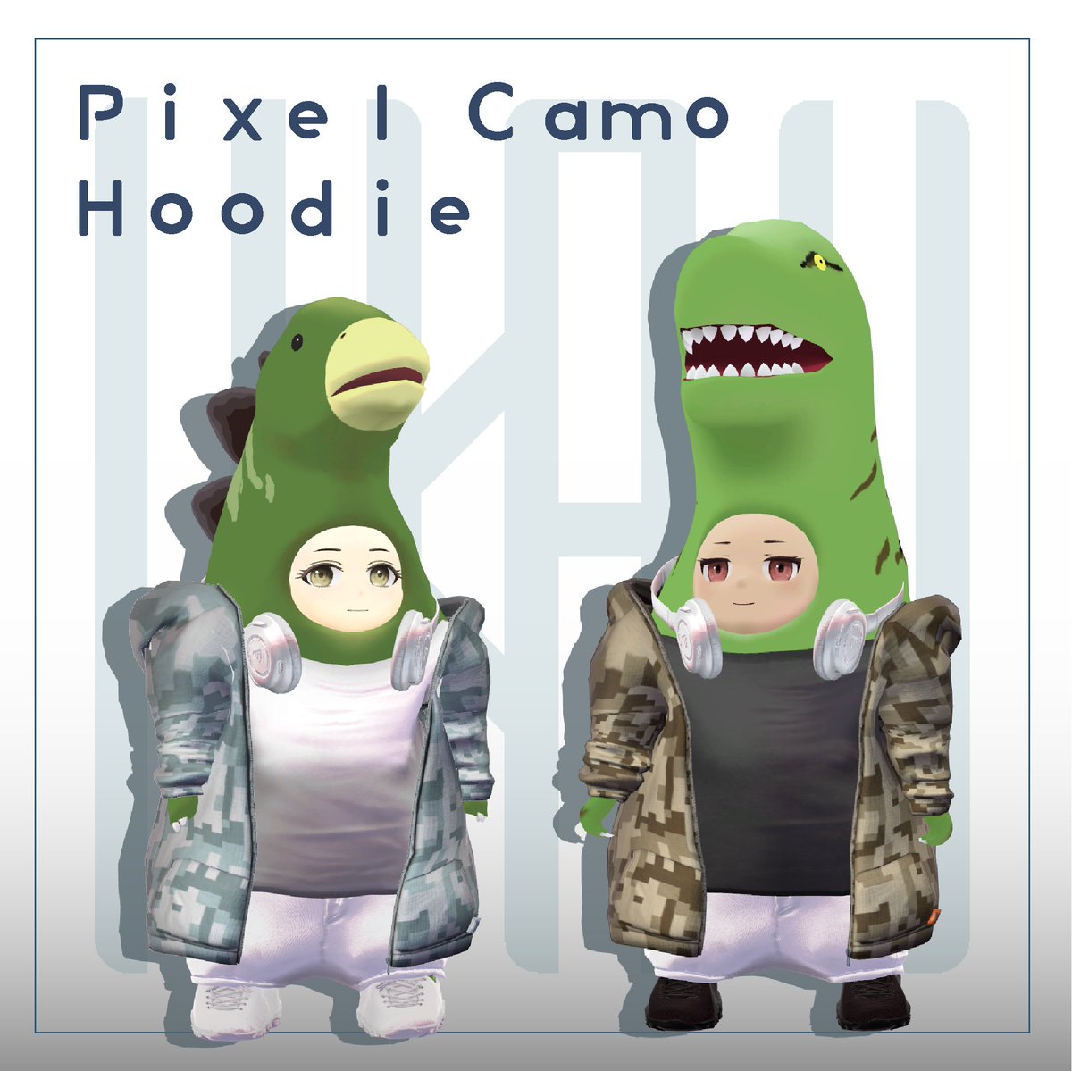 Ikkakuno_Andro's tweet photo. Picel Camo Hoodie
いっかくちゃんのお店アバターのほか
Lapwing、キプフェル、しなの、ディミナ、カプリィナ、ルルネ、みみのこ、胴長パグ
に対応する予定です https://t.co/0Iy9zraJcn