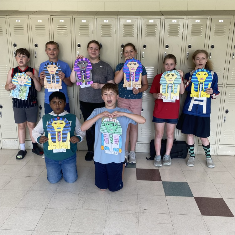 BTMS_Tigers's tweet photo. Students in Mrs. Patrick’s class completed a project on Egypt. https://t.co/URnFSK2Mun
