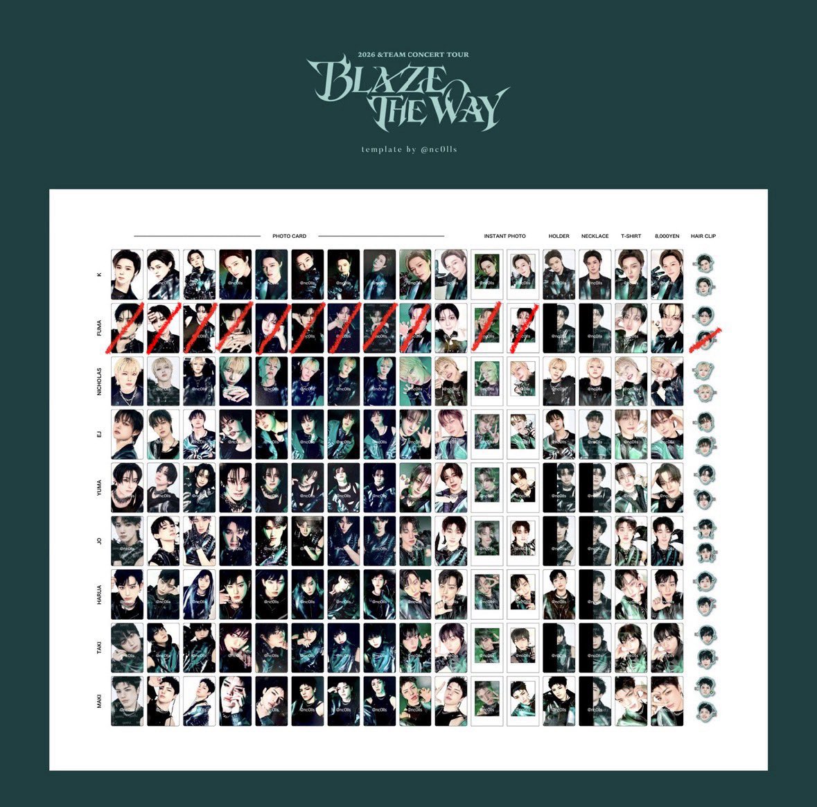 poon_ma0408's tweet photo. &amp;TEAM BLAZE THE WAY 交換 更新🆕

求) FUMA(フウマ)
WeonFireアクキー
カプセルトイのレア
ヘアクリップ✨
3枚目のトレカor未所持フウマ

譲)
コースター JO
めじるしチャームNICHOLAS、K
レア JO
クリップ、チェキTAKI
トレカJO、MAKI
2枚目トレ���

異種◎

📮郵送にてお取引希望

#andTEAM_交換 https://t.co/3ayPaum2gk