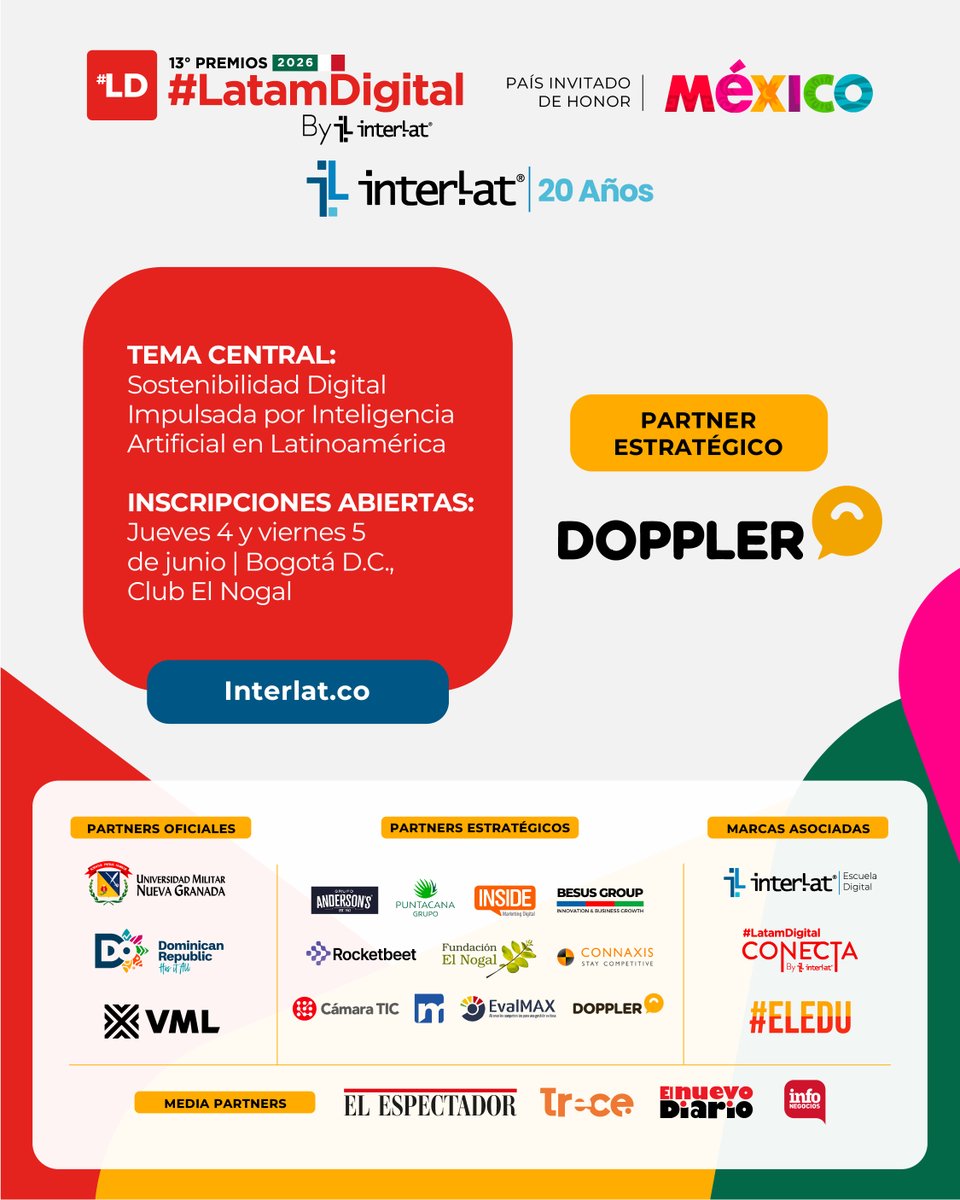13º Premios #LatamDigital 2026 By Interlat tweet media