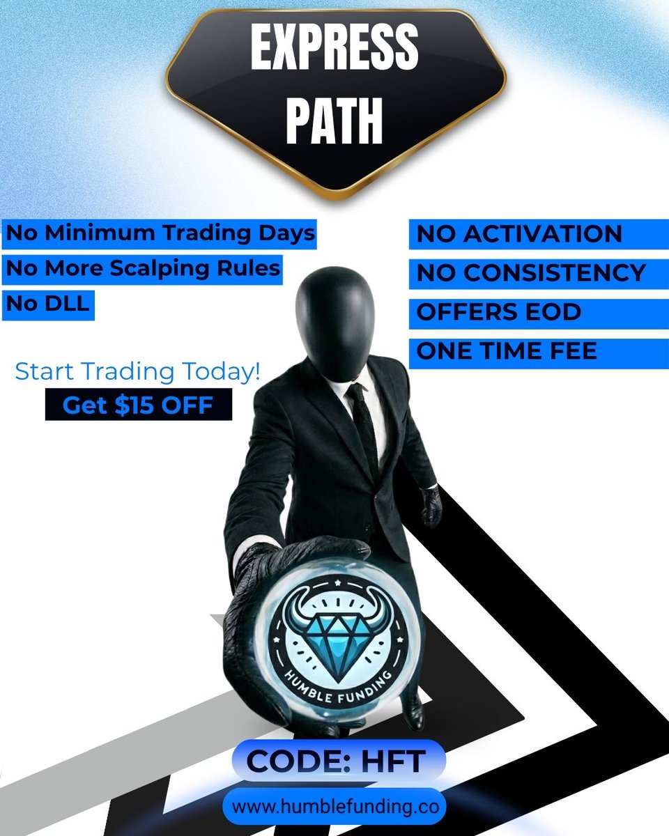 HumbleFunding's tweet photo. Tired of prop firms moving the goalposts? Humble Futures Funding is completely remodeling the game. We’ve stripped away the annoying restrictions and chopped $15 OFF our Express Path accounts so you can focus on what matters: trading.

Here is exactly what you DON'T have to worry about anymore:

🚫 NO Minimum Trading Days

🚫 NO Activation Fees

🚫 NO Consistency Rules

🚫 NO More Scalping Rules

🚫 NO DLL restrictions

Choose your style—whether you prefer Trailing Drawdown or End-of-Day (EOD) Drawdown, we’ve got you covered with a simple, one-time fee.

📉 New Promo Pricing (With Code):

25K Account: Starts at just $60

50K Account: Starts at just $75

150K Account: Starts at just $165

Standard rules are out. Financial freedom is in.

👉 Use Code: HFT at checkout to unlock your discount! 🌐 Get started today: https://t.co/UgIlPPf1vL