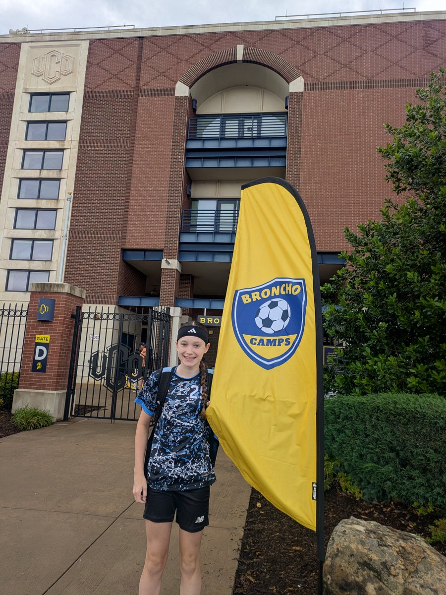 DLessmeier's tweet photo. Great day at the Central Oklahoma ID camp! Impressive coaching staff and facilities.  How many stadiums have a waterfall?  Hope to see y'all again soon.  My thanks to @CoachAmelUCO, his assistant coaches, players, and @UCOsoccer. 
#bronchosoccercamps #rollchos https://t.co/iqrZLfyvHB