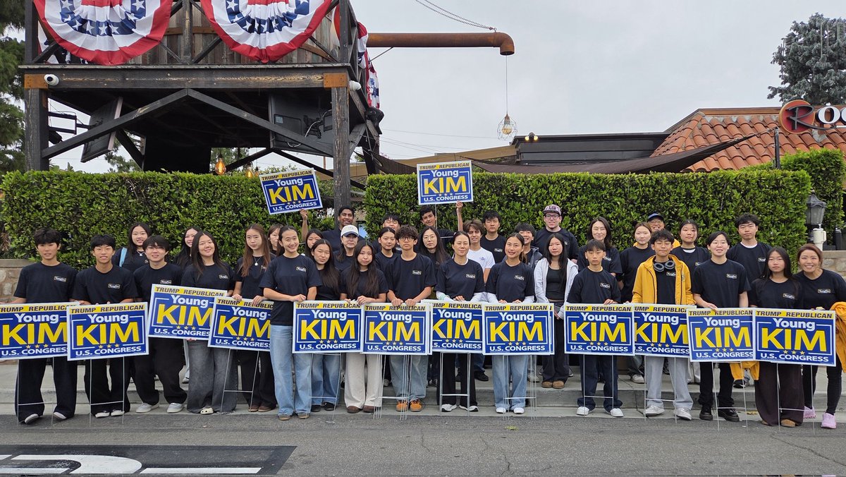 YoungKimCA's tweet photo. Thank you to #TeamYoung volunteers who are tirelessly knocking on doors and talking with voters this weekend and getting out the vote all across #CA40! I'm so grateful for all the support. Let's do this! https://t.co/DT9sfNCi1S