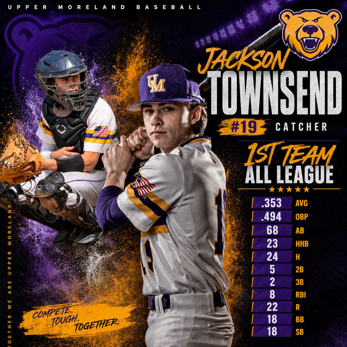UMHSbaseball's tweet photo. Congratulations to our 10 Upper Moreland Golden Bears players who earned Suburban One Freedom Division All-League honors for the 2026 season! https://t.co/CVD5yk83Cy