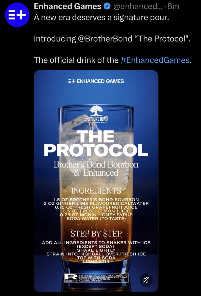 OriginalRocka's tweet photo. @C_Angermayer @enhanced_games @Olympics So, about those alcohol sponsors… https://t.co/obIirTsuOE