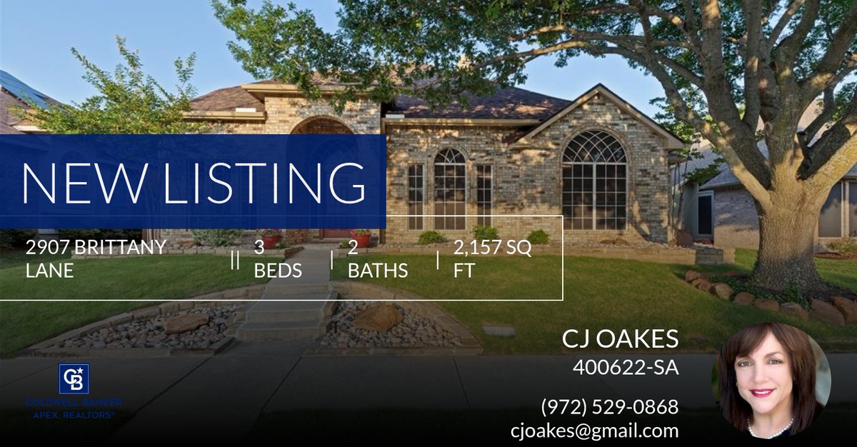 CJOakesRealtor's tweet photo. 📍 New Listing 📍 Take a look at this fantastic new property that just hit the market located at 2907 Brittany Lane in Mckinney. Reach out here or at (972) 529-0868 for more information!

Listed by Glynn and Beverly Wingard https://t.co/GHtibnlXtc https://t.co/Bv5W4T9XGk