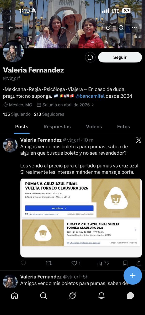 sandylizzete's tweet photo. Amigos tengan mucho cuidado con @vlr_crf  es una estafadora!! 
No le transfieran nada, usa una INE, falsa!! 
Está ofertando boletos y una vez que le transfieres deja de contestar #PumasvsCruzazul https://t.co/09s9CxGBjs