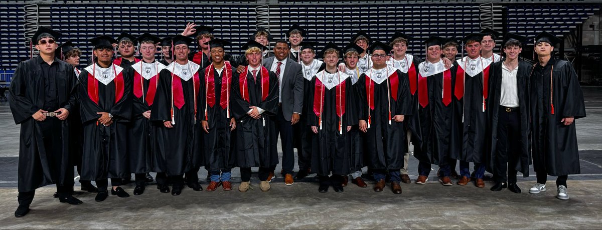 CoachNateShaw's tweet photo. So proud of these dudes!! Congratulations to our Senior @WC_ChargersFB players as they walk today at graduation. 

Classroom. Community. Competition. 

#ChargeForward #ChargeTogether https://t.co/ls8Jee8yy5
