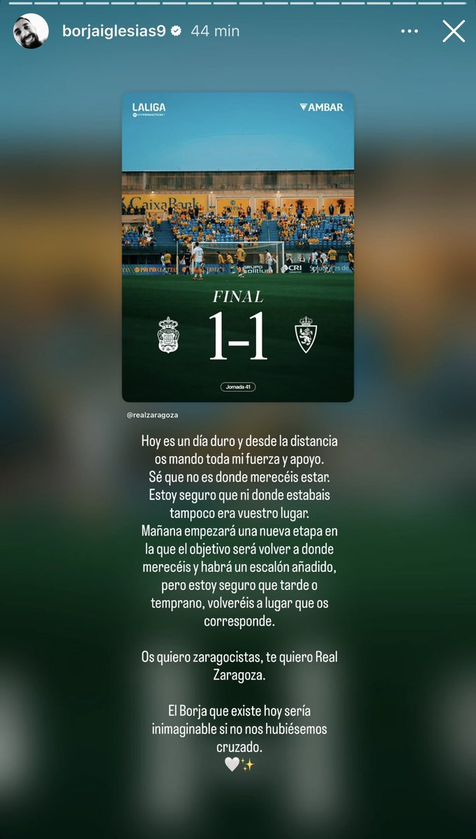 paulazaragoza21's tweet photo. Borja Iglesias es más zaragocista que el 90% de los jugadores que tenemos en la plantilla https://t.co/ymHvFHx7t8