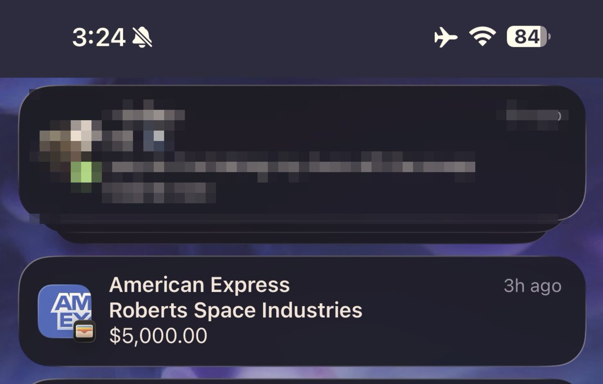 montoya_test's tweet photo. Ladies, if you see this notification pop up on your husband's or boyfriend's phone this week from Roberts Space Industries, it is an error. Apparently some credit card companies have some SMS bug that is causing this. Ignore it. https://t.co/KAyBdqBV1S
