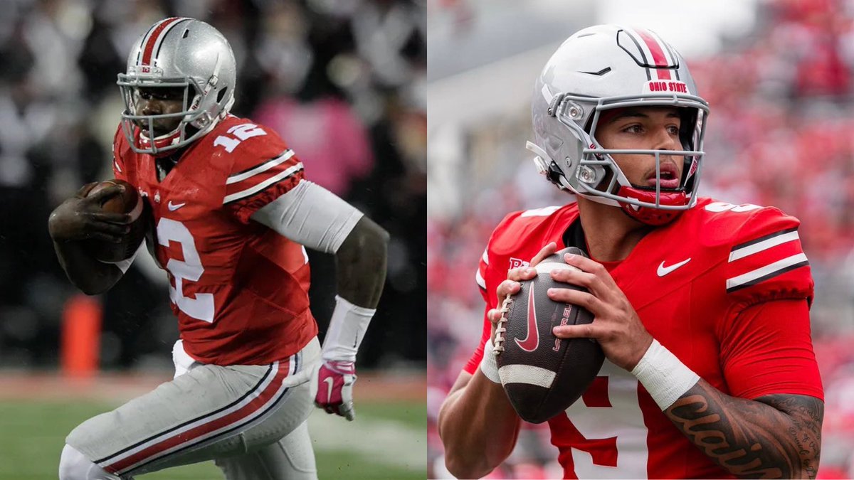 BuckeyesOnly's tweet photo. Crazy to think Ohio State hasn’t had an Ohio-born starting QB since Cardale Jones over a decade ago.

Tavien St. Clair is trying to change that in 2027👀 https://t.co/5Gg2qXiz7X