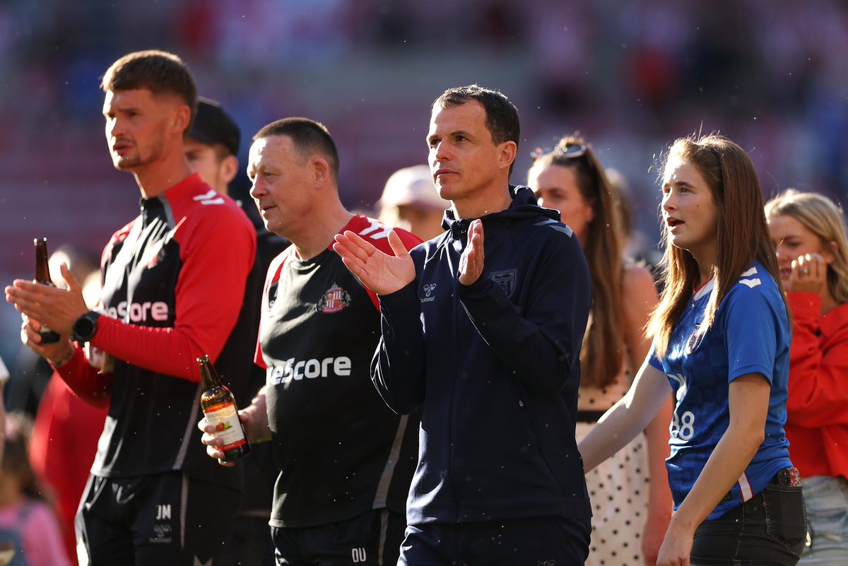 JacobsBen's tweet photo. 🗣️ Regis Le Bris on Sunderland qualifying for the Europa League.  

"It's amazing. Outstanding. The stadium is crazy now and the fans deserve this. The planets aligned today but we needed to do our job. It's a massive collective achievement."  

One of the stories of the season, as newly-promoted Sunderland will be in Europe for the first time in 53 years.👏