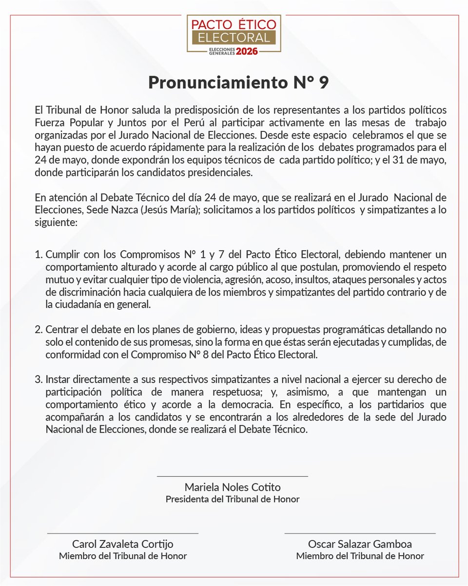 JNE Perú tweet media