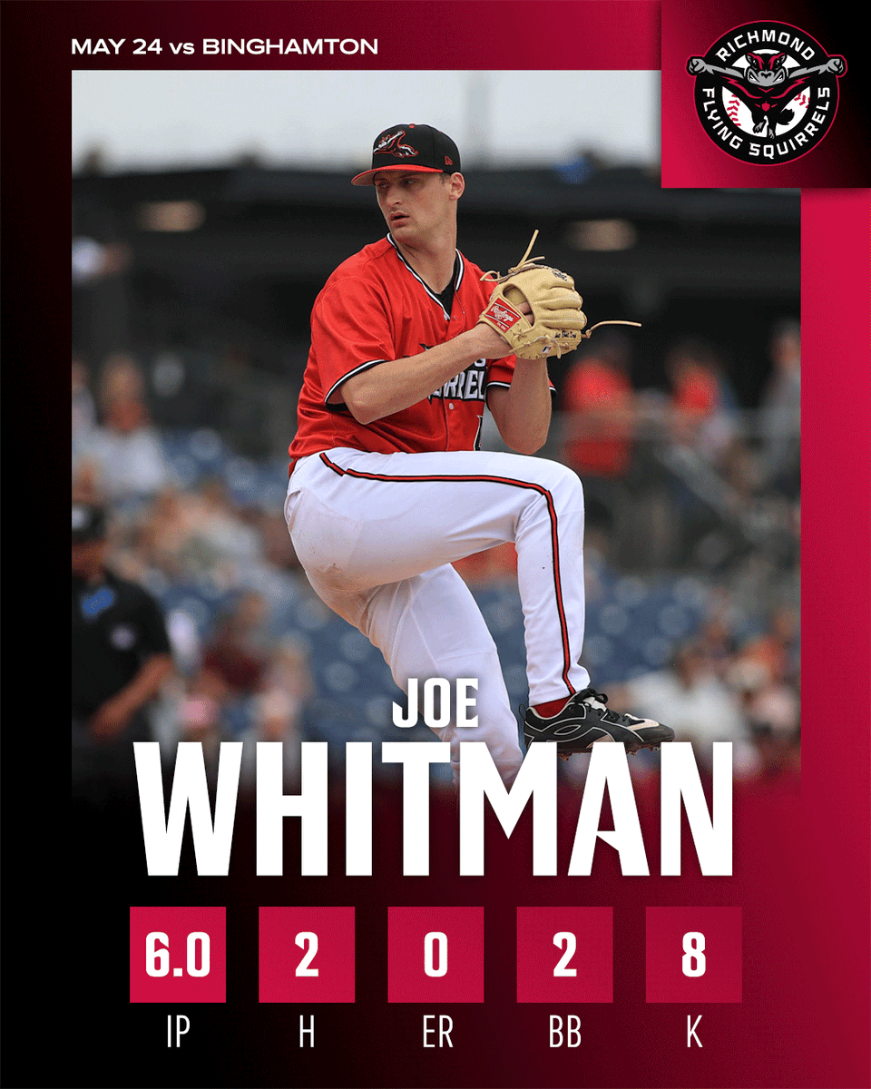 GoSquirrels's tweet photo. Joe Whitman over four starts in May:

22 IP, 8 H, 0 R, 5 BB, 28 K

🔥🔥🔥 https://t.co/vdKg8udUM3