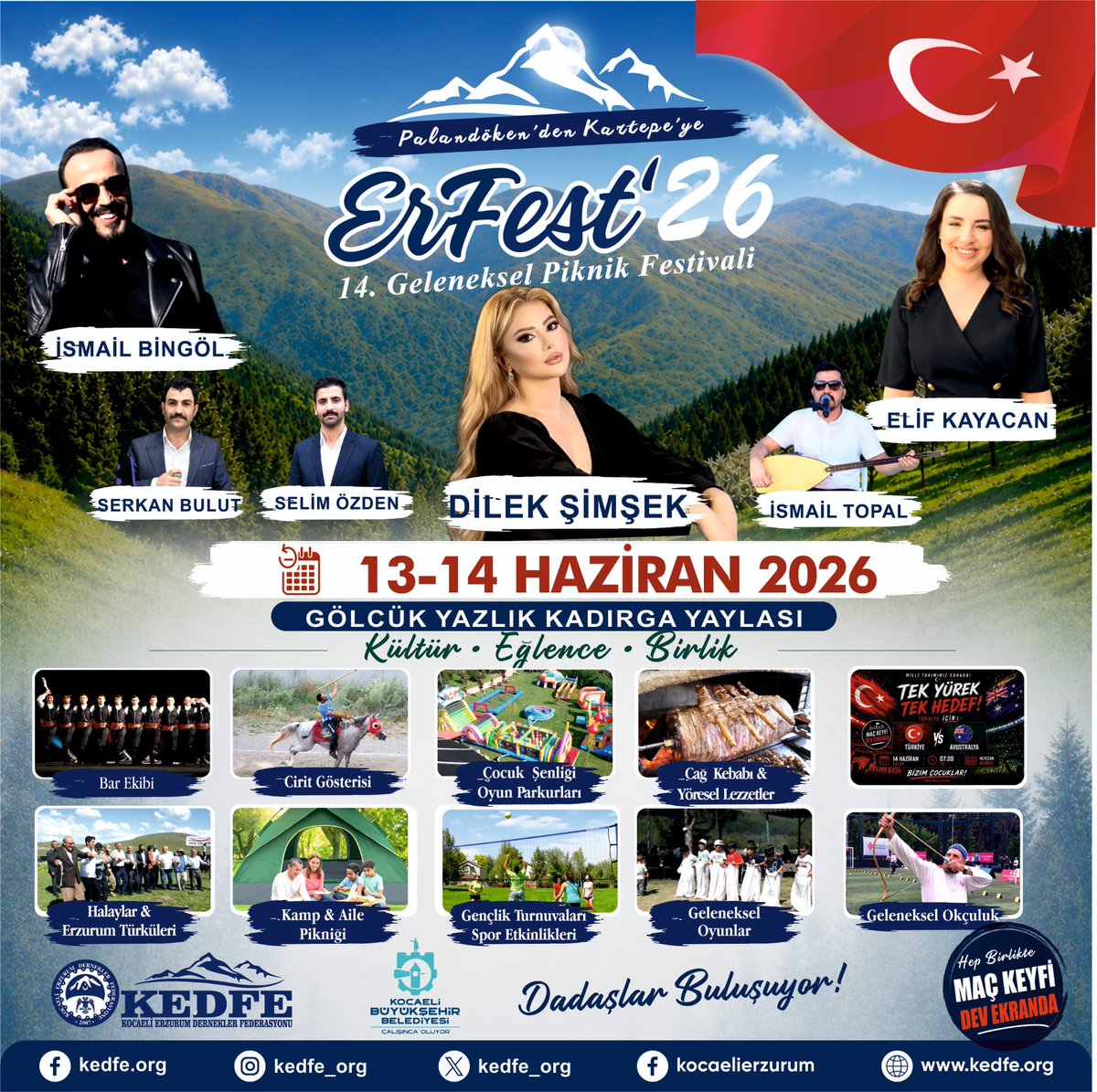 kedfe_org's tweet photo. Dadaşlar erfest’26 ile 
Gölcük Kadırga Yayalısında Buluşuyor…
🏖️🧺Piknik Sepetlerinizi 🧺🏖️
 ⛺️ Çadırlarınızı Hazırlayın ⛺️
Geleneksel Kedfe Piknik Festivalimiz
13-14 Haziran Tarihlerinde Siz Kıymetli
Hemşehrilerimizin katılımıyla Gölcük Kadırga Yaylasında Gerçekleştirilecektir https://t.co/8uAgec46Dh
