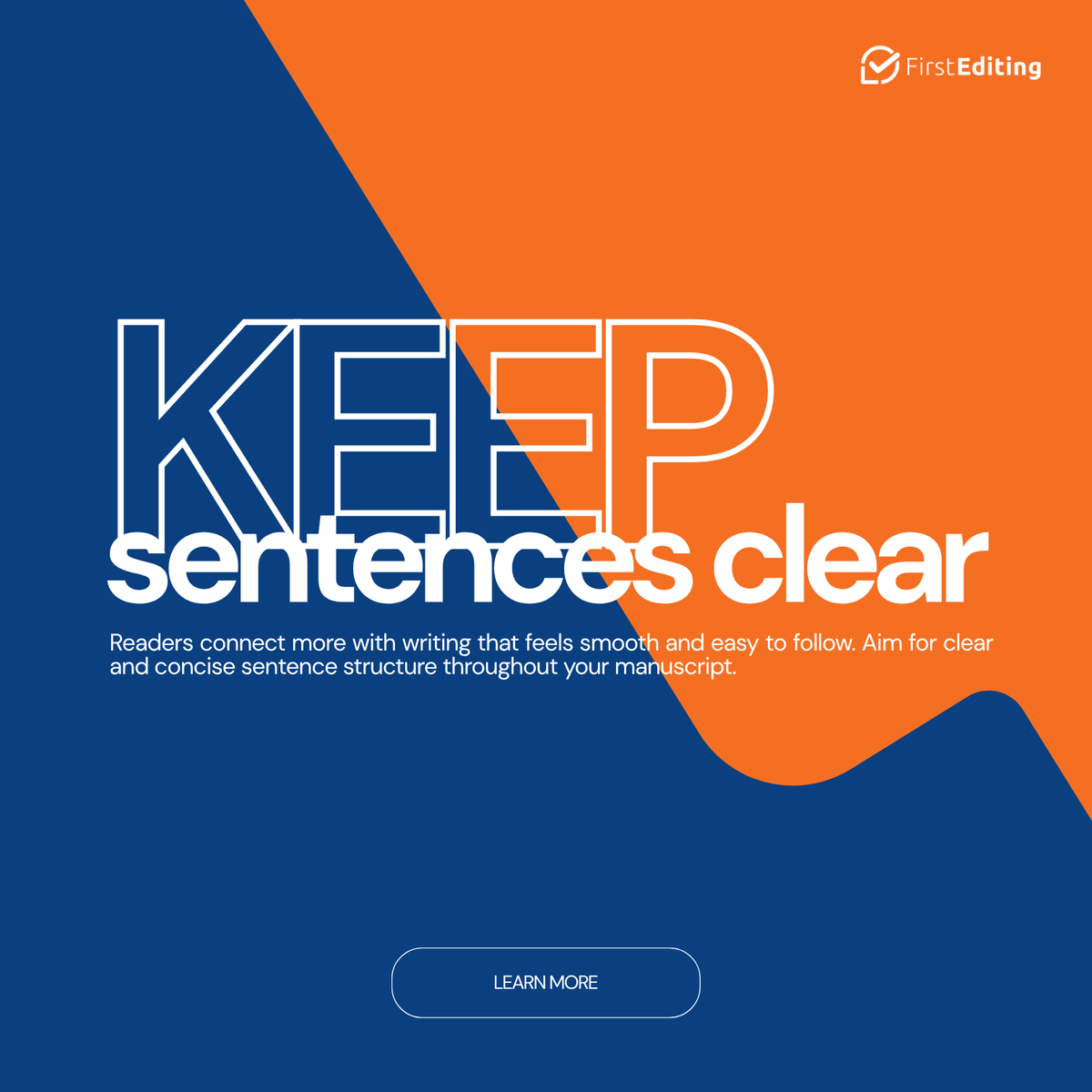 FirstEditing's tweet photo. Readers connect more with writing that feels smooth and easy to follow. Aim for clear and concise sentence structure throughout your manuscript.
Explore our services: https://t.co/tvkcJdeV1M
#WritingTips #AuthorsLife #BookWriting #EditingTips #FirstEditing https://t.co/UWLbvkkvgo