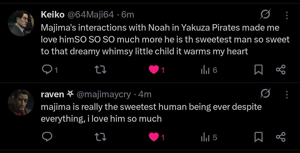 ana🍉 - ✨grimmjow, nanami and majima kisser ✨ tweet media
