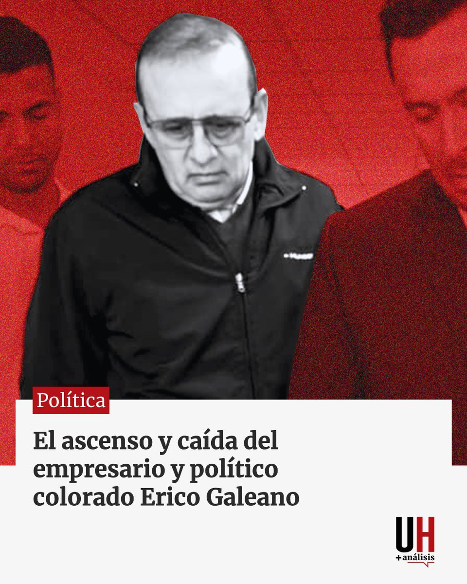 UltimaHoracom's tweet photo. Protegido durante años. Erico Galeano fue un intocable dentro de la estructura oficialista.

Fue considerado uno de los hombres intocables del cartismo. Empresario, dirigente deportivo y operador político de peso dentro de Honor Colorado, construyó una carrera meteórica al calor del poder.

Hoy, Erico Galeano es el preso número 1.643 de la ex penitenciaría de Tacumbú.

https://t.co/C1hbPSFOne