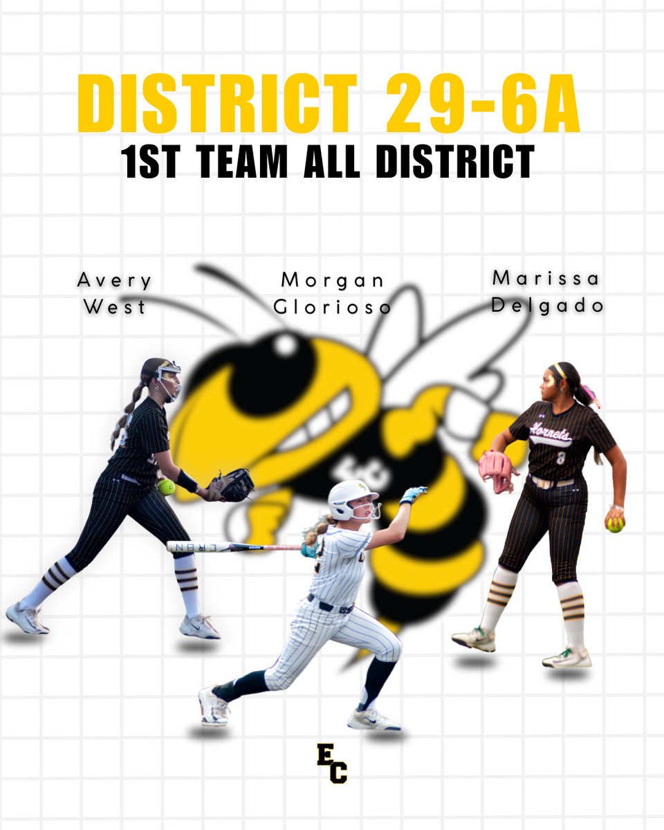 maggiwelham's tweet photo. 29-6A 1st Team All District! Freshman Avery West Sophomore Morgan Glorioso Junior Marissa Delgado @ArriolaSuzette @_ECAthletics @ECISDtweets @MarissaDelgad08 @MoGlorioso50 https://t.co/iI821VNp4b