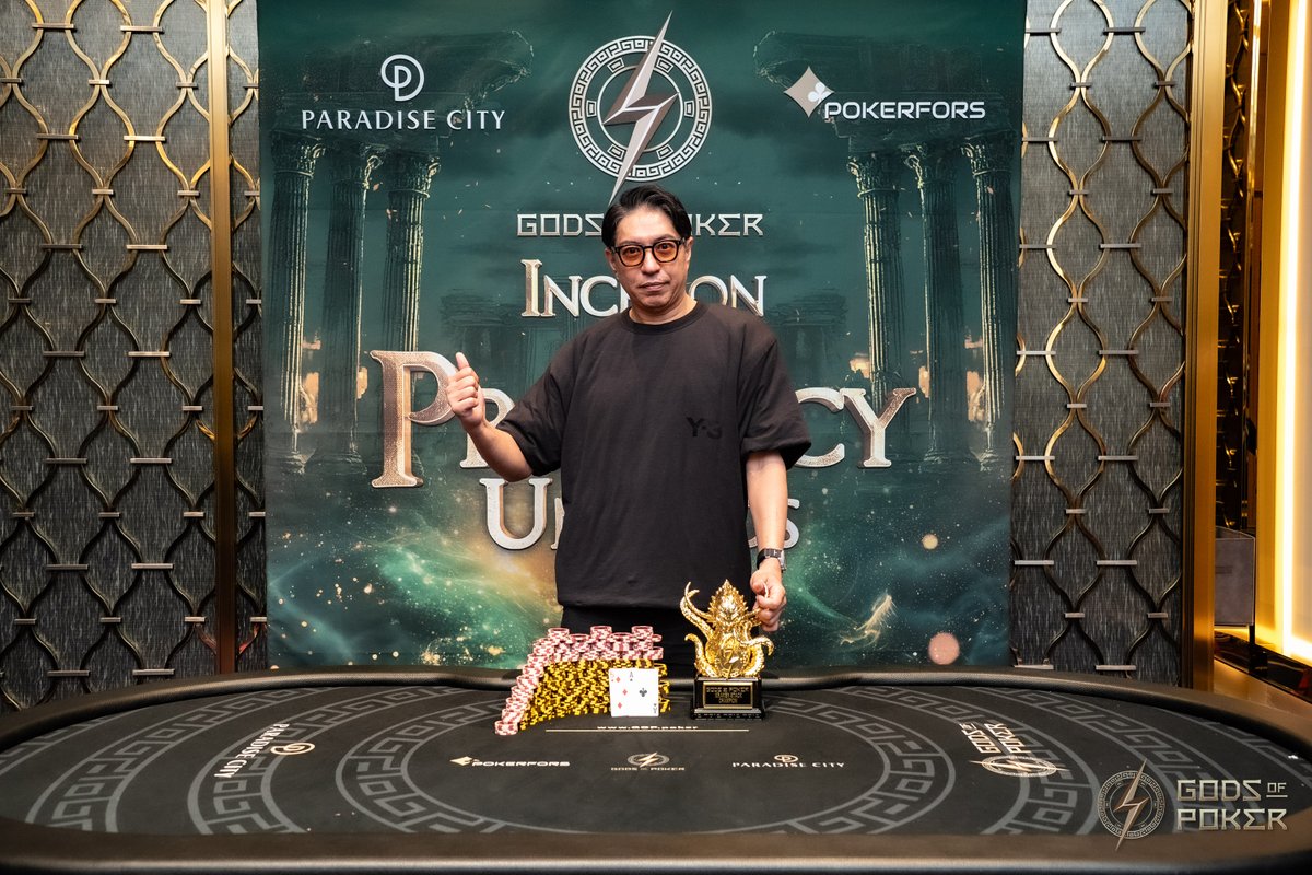 godsofpokerjp's tweet photo. Kraken Stack 
優勝　Kyota Henzan
2位　Yasuyuki Tsuji
3位　Yasushi Hasebe
6位　Ryota Shinde
7位　Hayato Kitajima
8位　Masaya Nagaoka
（敬称略）

ITMリストはコチラ↓↓↓　
https://t.co/ht72FhDzA4
#GodsOfPoker #GOPIncheon2026 https://t.co/Y6ATC6mpfL