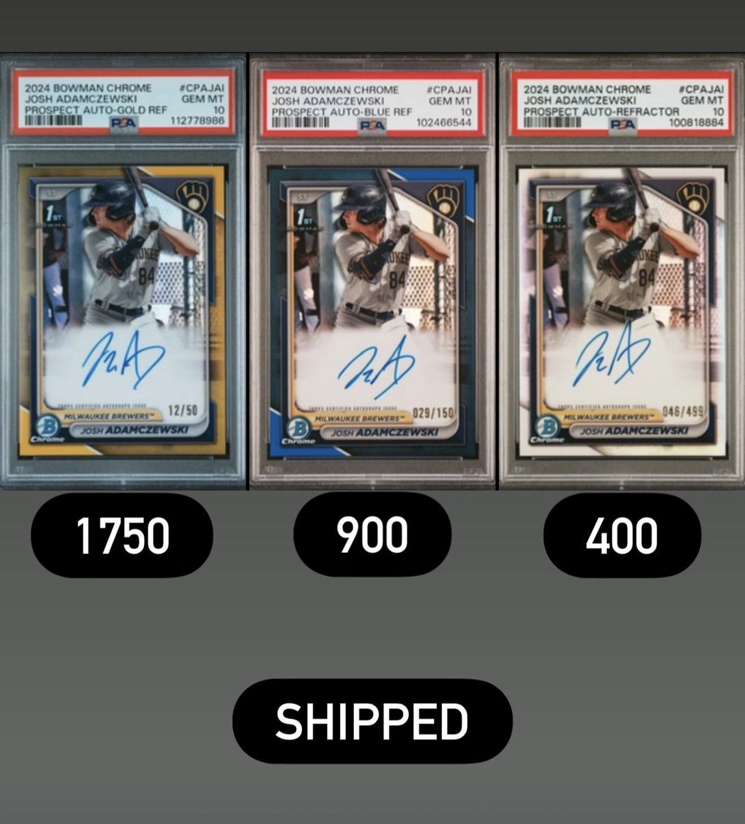cardsbyandy's tweet photo. @Elliott0924 @Statman661 @davisdugout @premiercards_2 Adamczewski 10s https://t.co/LPPFJvjVS0