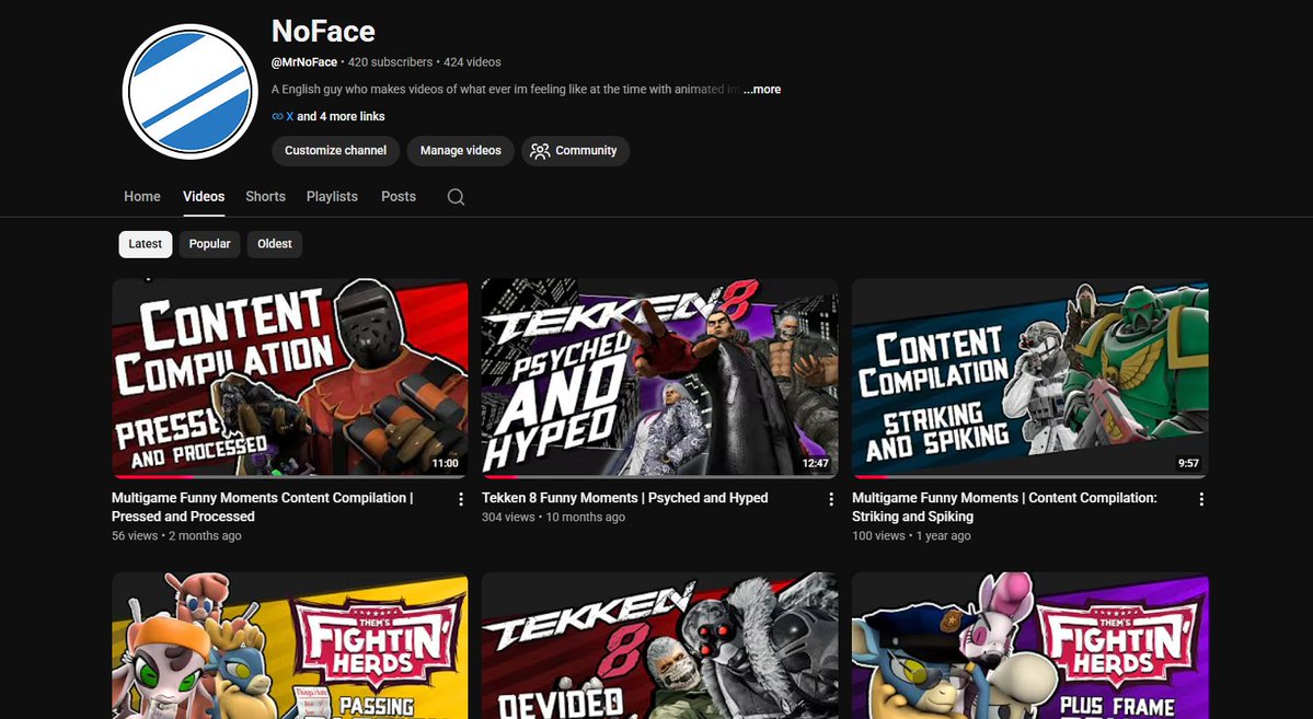 MrNoFacee's tweet photo. NOOOO again @YouTube compresses how many videos is on screen and it messes up my colour patten AGAIN!! I'm going to have to change it to 3 colours and redo ALL of them https://t.co/ePMOK7N1x4