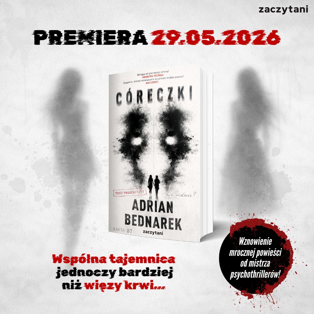 Awiola_'s tweet photo. Mroczna powieść "Córeczki" Adriana Bednarka powraca w nowej szacie graficznej ponownie pod patronatem medialnym Subiektywnie o książkach 😀
👇
https://t.co/jL2XfKvPZu https://t.co/C47CsoO0kA