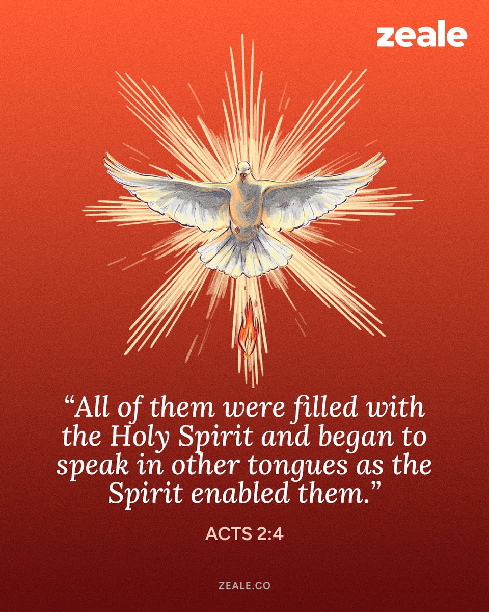 ZealeMedia's tweet photo. Happy Pentecost! 🔥

Come, Holy Spirit, fill the hearts of your faithful and kindle in them the fire of your love. https://t.co/XN8WTIYx2p