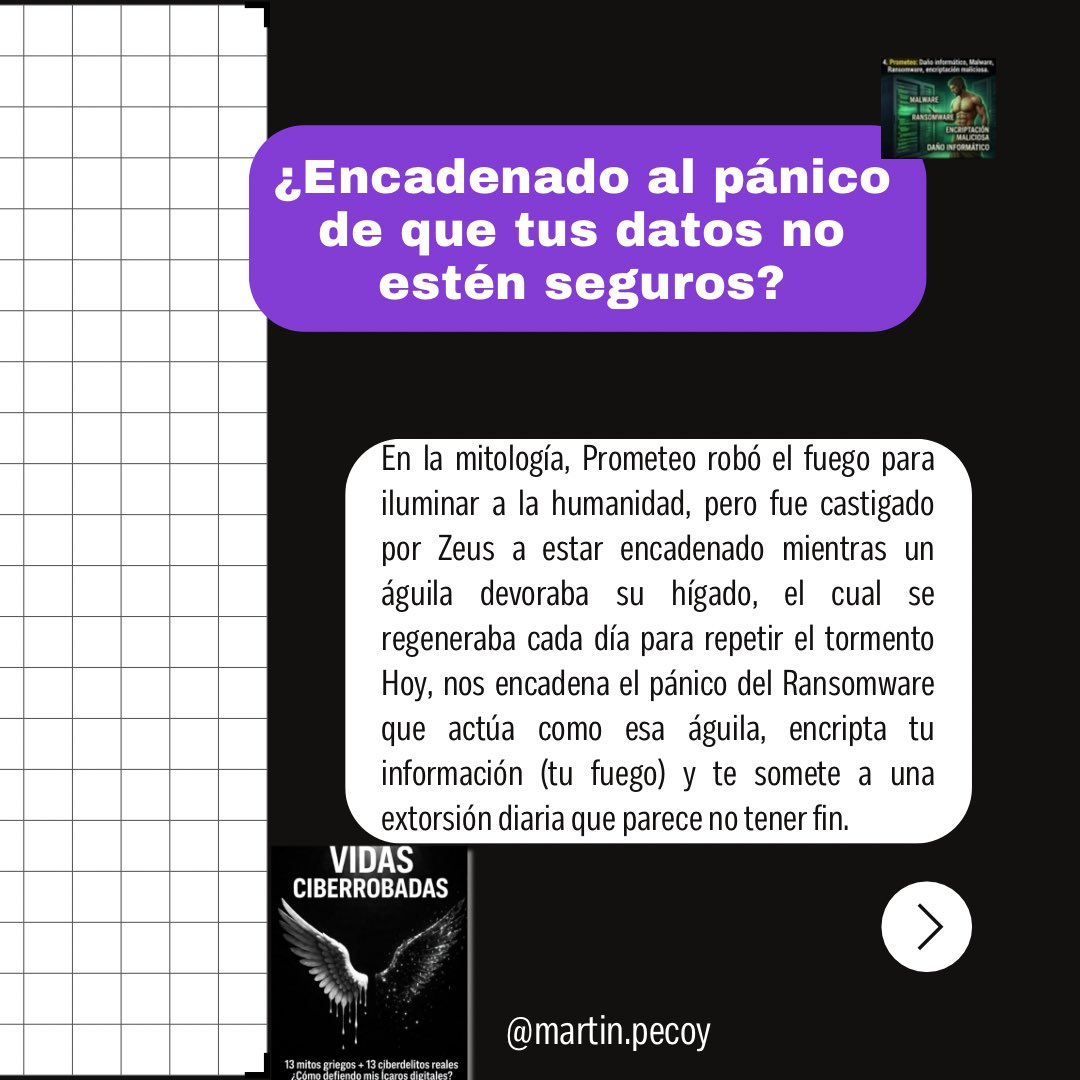 MPecoy's tweet photo. Mito de Prometeo en “Vidas CIBERrobadas”. Descubre cómo Ana/Jesús y otros 12 “Ícaros digitales” lograron justicia.
-Aprende a recolectar pruebas que no se puedan ignorar.
-Descubre técnicas de protección y resiliencia digital.
🔗Disponible en Amazon: https://t.co/MwCnQKPMsg https://t.co/sV0SmSU07d