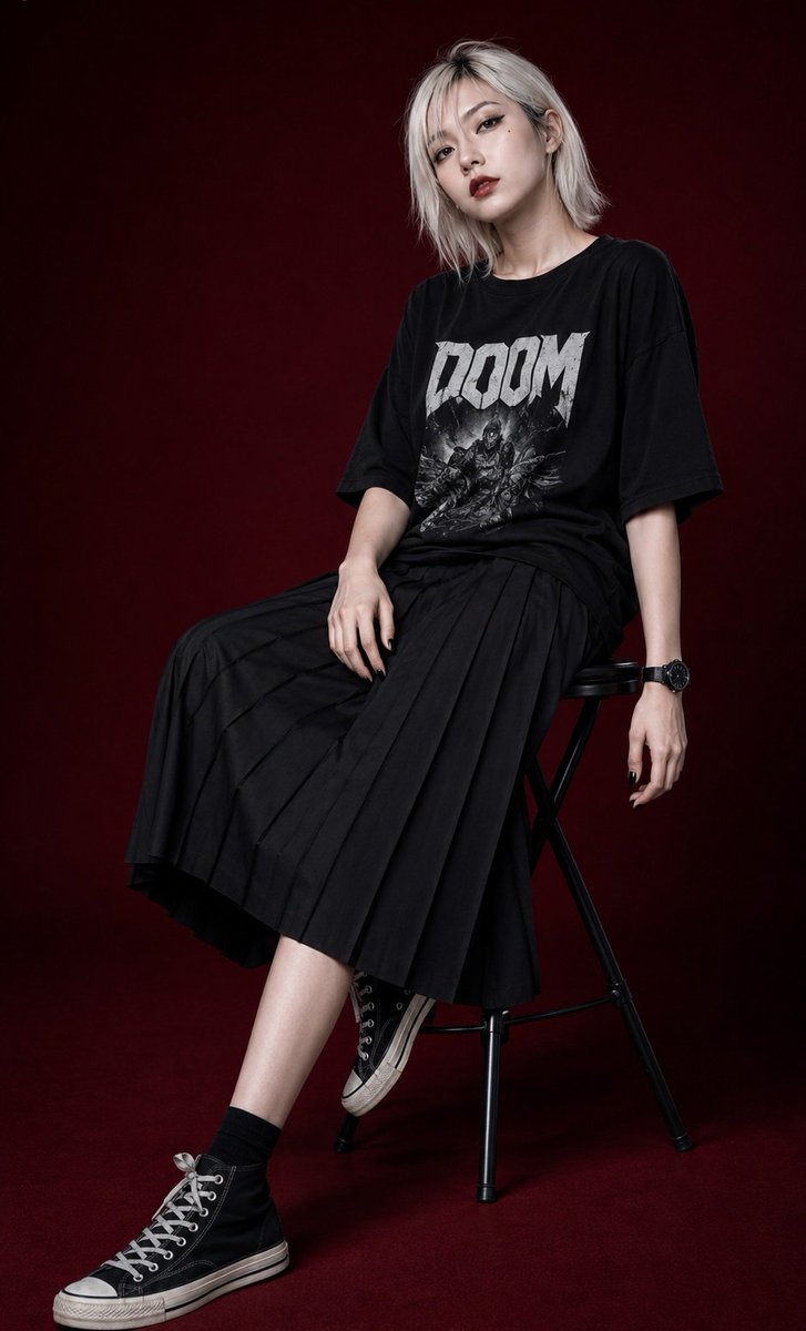 Edgy Asian Fashion Studio Portrait