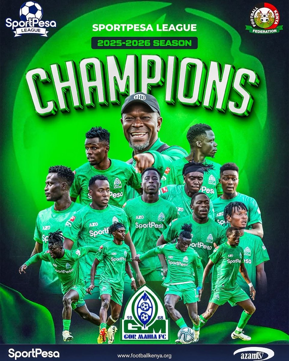 MpendaSpoti's tweet photo. Congratulations K'Ogalo 
22 time champions 
#SportPesaNaGor https://t.co/RO9kIUvQR9