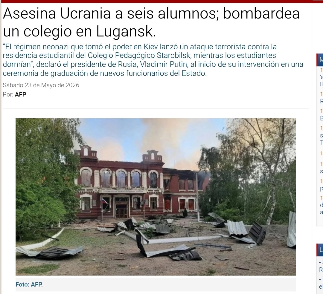JoseGrusic's tweet photo. @latercera Se debe como respuesta al ataque por parte de Ucrania a un dormitorio escolar donde murieron una multitud de niñoS rusos... Busqué está información en @latercera pero no lo encontré... El informar solo una parte de la noticia no es hacer periodismo sino panfleto partidario. https://t.co/Hr6JHUkzoW