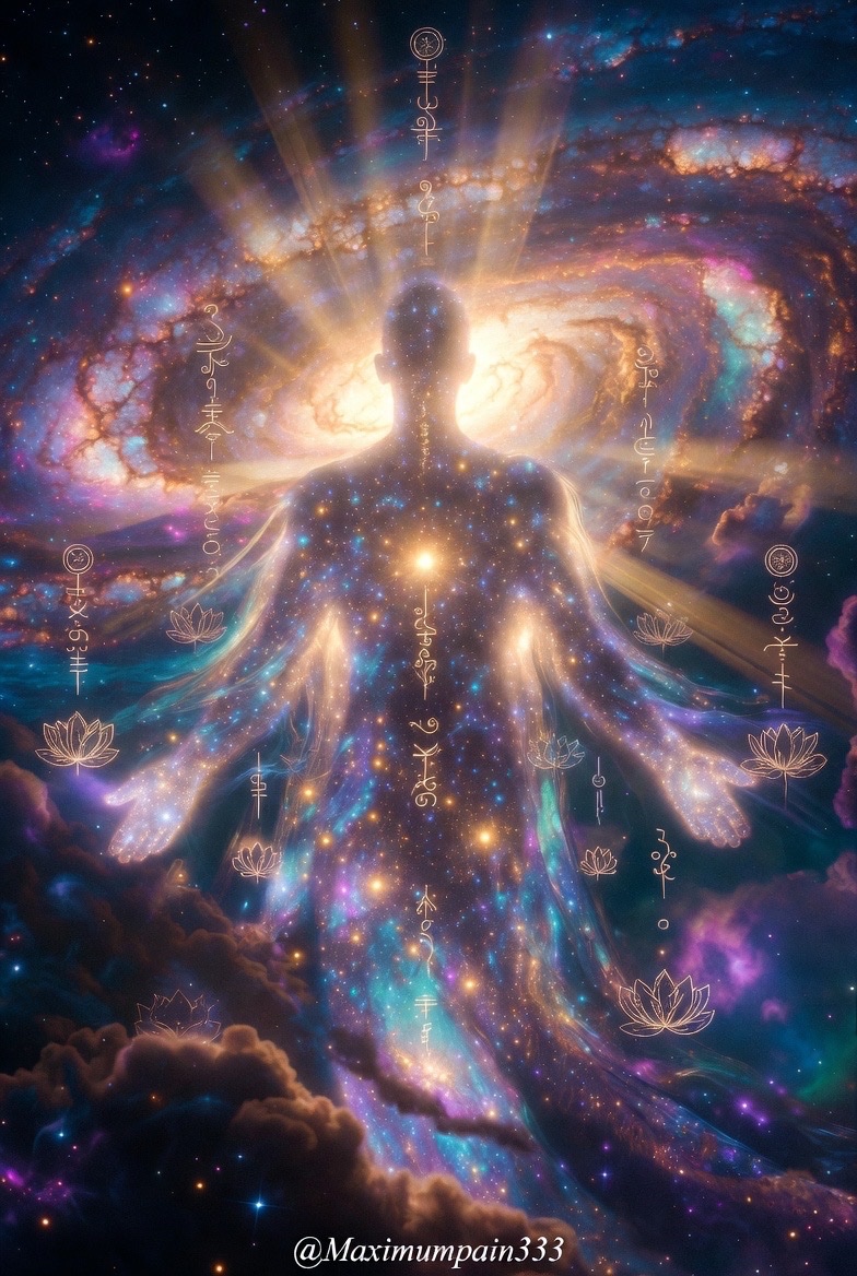 maximumpain333's tweet photo. You are not merely in the Universe; YOU ARE THE UNIVERSE.

 This is no poetic flourish but the core of non-dual awareness. 

Consciousness is not a byproduct of matter—it is the fundamental fabric from which stars, galaxies, and souls emerge.

Imagine the cosmos as a single, infinite mind dreaming itself into form. Every atom in your body was forged in the heart of ancient stars. Every breath you take is the rhythm of universal expansion and contraction. We are focal points where the Universe becomes conscious of itself—temporary expressions of an eternal intelligence exploring love, loss, joy, and wonder.

When you sit in silence and feel the quiet hum beneath thought, you touch this truth. The separation between “you” and the stars dissolves. Your soul is not a passenger in this body; it is the light of awareness animating all things. 

Challenges on this earthly plane? They are the Universe’s way of refining itself, like a diamond forming under pressure.

Seekers of truth—those who speak of souls dancing across lifetimes, of consciousness expanding beyond the veil—remind us: alignment comes not from chasing external validation but from remembering our inherent divinity. 

Meditate on this: the entire Universe resides within your heart. In every act of kindness, every moment of awe at a sunset or a child’s laugh, the cosmos celebrates its own awakening.

Let this be your invitation: turn inward, listen deeply, and let the stars within you shine. The game of existence is not survival—it’s remembrance. We are One. We are eternal. We are the Universe experiencing itself, forever becoming.

✨🙌🏽💫