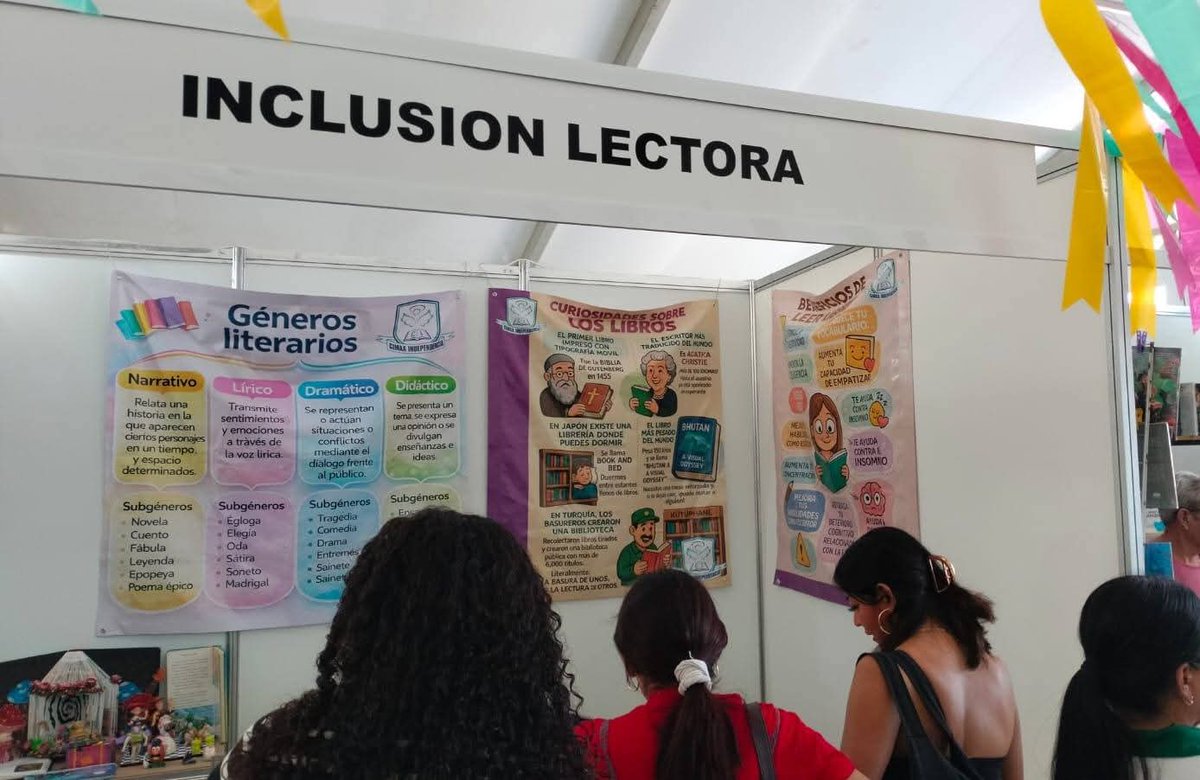 TEEC's tweet photo. Seguimos compartiendo momentos de nuestra participación en la Feria Internacional del Libro Acapulco 2026.

Nos emociona ver a adolescentes y jóvenes recorriendo, participando y formando parte de estos espacios dedicados a los libros, las ideas y la comunidad.

#InclusiónLectora https://t.co/veEWyHsS0c