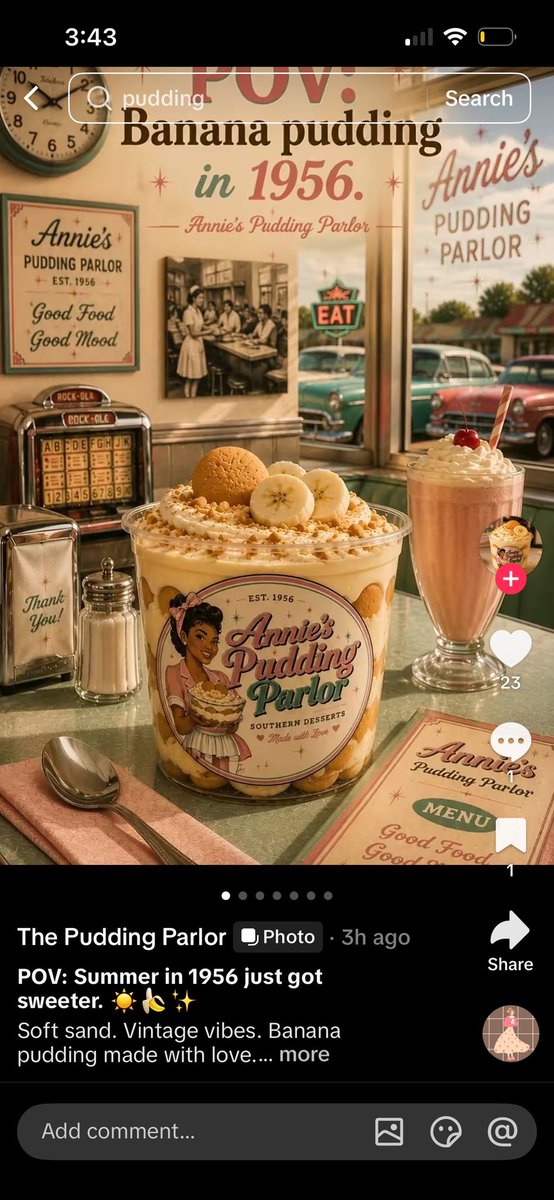 MaybeMaryEllen's tweet photo. Nah cus I woke up still thinking about this. I was gon let it go but I can’t get over stealing the name AND 50’s diner concept 💀💀💀 then had the nerve to follow me. https://t.co/cFqpNCEeOw