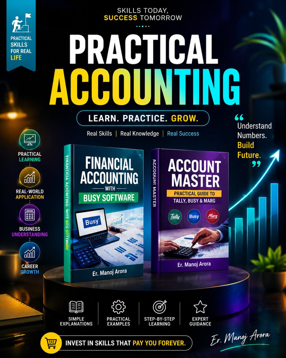 mpsdigiworld's tweet photo. Practical skills create real success πΌπ
Financial Accounting with Busy Software
https://t.co/FON9lwAezI
Account Master
https://t.co/hHcIPX6743
#Accounting #BusySoftware #Finance https://t.co/Xo83JLyHr6