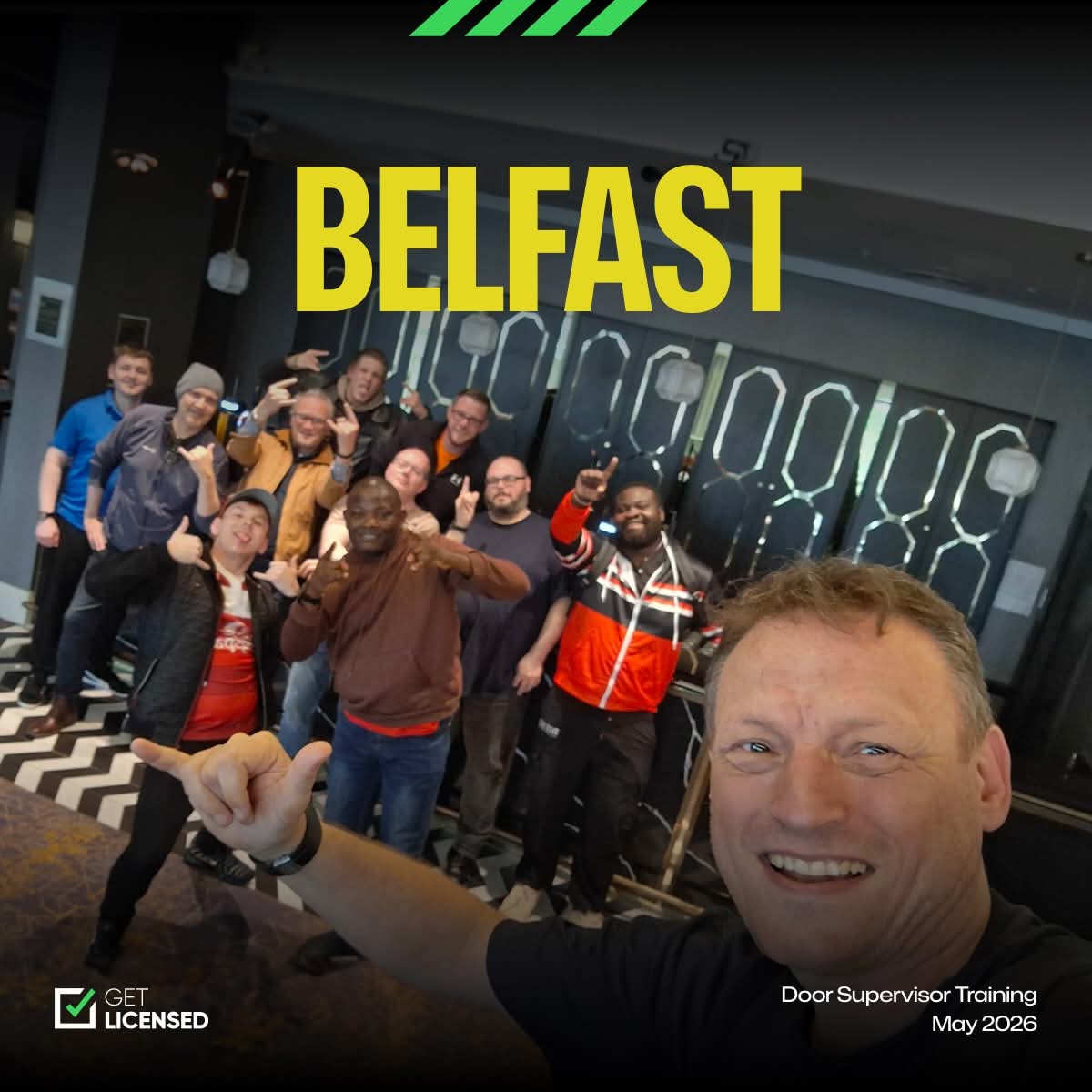 simon2726's tweet photo. A fantastic course with wonderful people and #city #Belfast you was a blast defo coming back sometime really soon to see the the sights of #NorthernIreland #GiantsCauseWay vist.. now its getting ready for the lovely #Herefordshire #countryside for a #DoorSupervisor course https://t.co/bJSdllR7mS