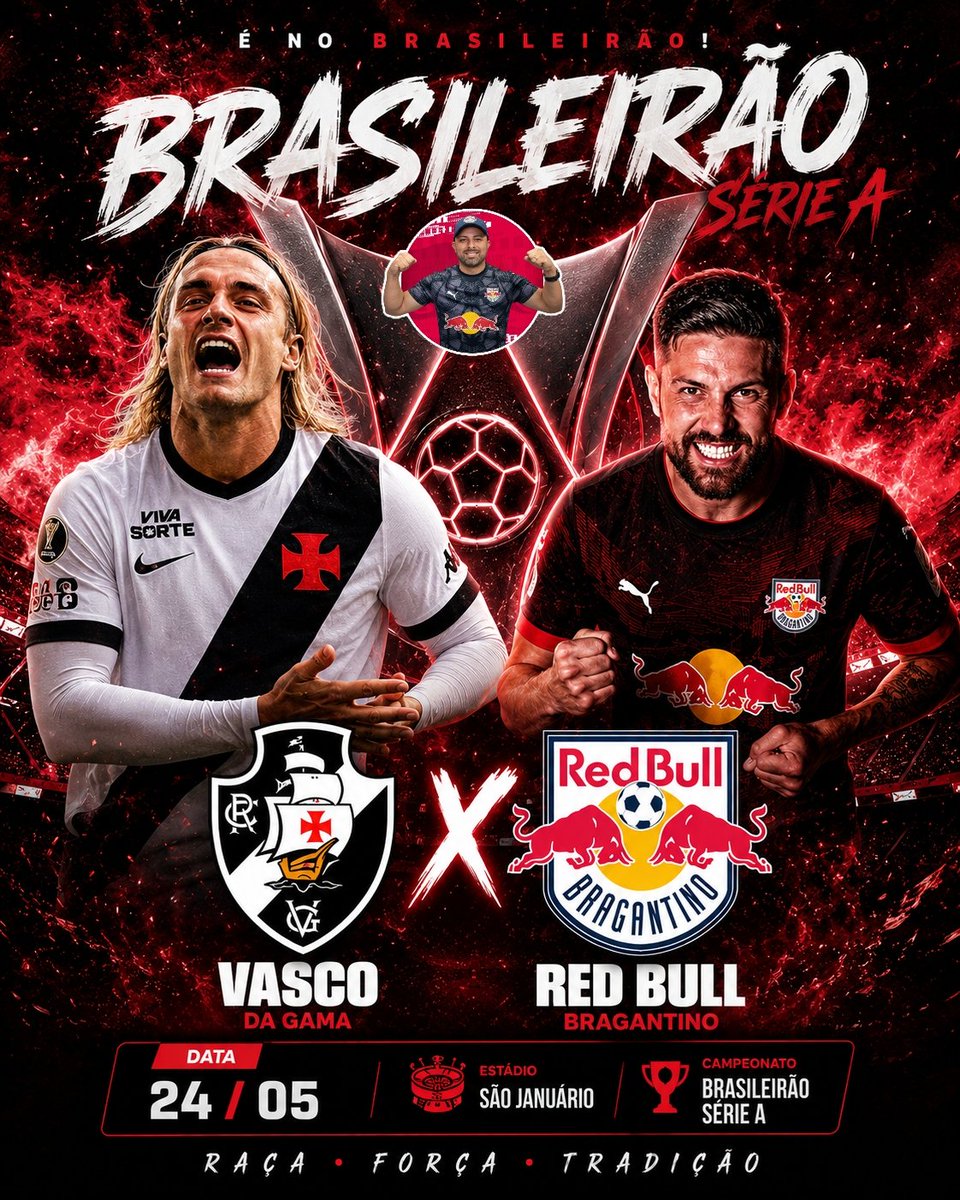 bruta50015's tweet photo. 🔥 Dia de Brasileirão e o Massa Bruta entra em campo em mais uma batalha gigante!

⚽ Vasco 🆚 Red Bull Bragantino
🏆 Brasileirão Série A | 17ª rodada
⏰ 20h30
🏟️ São Januário
📺 Premiere e SporTV

#RBiMassaBruta #RedBullBragantino #Brasileirão https://t.co/cl6nVK6Lao