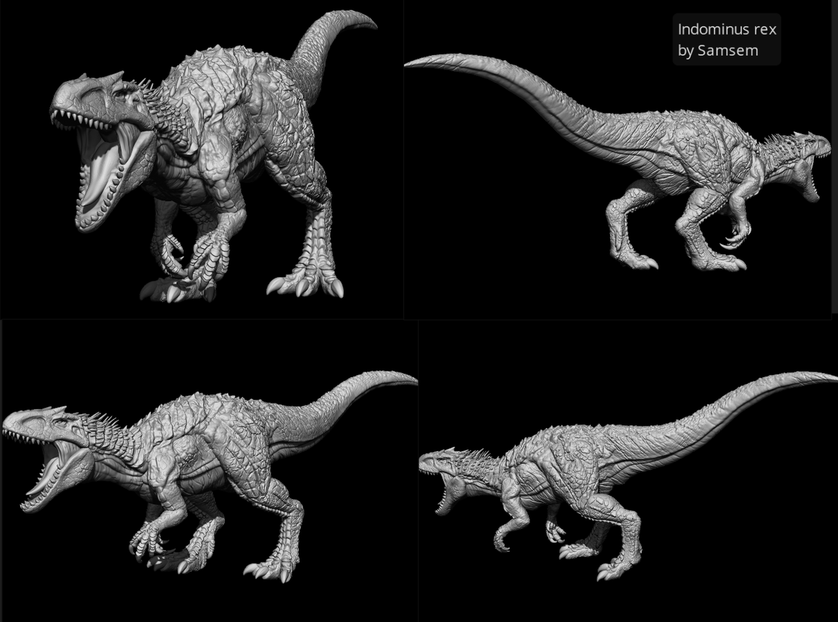 SamSemSath's tweet photo. Indominus rex

appear in Jurassic world movies
it's hybrid between tyranosaurus rex and velociraptor with gigantic body

it's 3d model that i sculpt &amp; convert into .stl format

#dinosaurus #3dcommission #3dasset

shop to this product link :
https://t.co/gpBlGo9mOo https://t.co/UFZCVeasoY